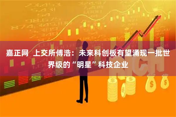 嘉正网  上交所傅浩：未来科创板有望涌现一批世界级的“明星”科技企业